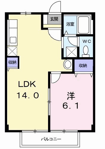 コーポ竹内Ⅰの間取り|間取図