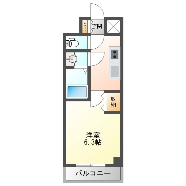 大阪市淀川区加島１丁目の賃貸マンションの間取り