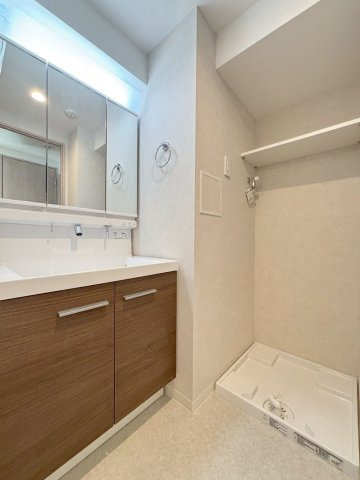 「防音マンション」Konomi　Morisitaの洗面所|コンパクトで使いやすい洗面所