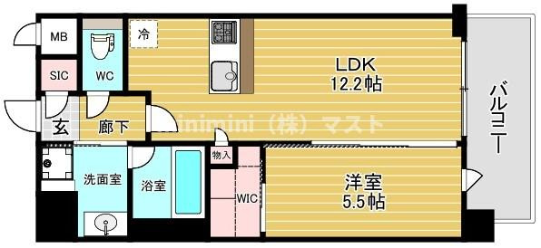 スプランディッド駒川中野駅前の間取り