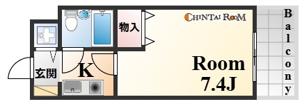 ライオンズマンション三宮東第2の間取り