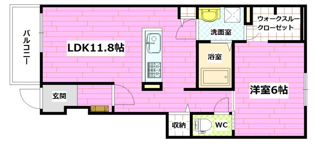 グランド　ソレーユの間取り|※同じ間取りの別部屋のお写真です※