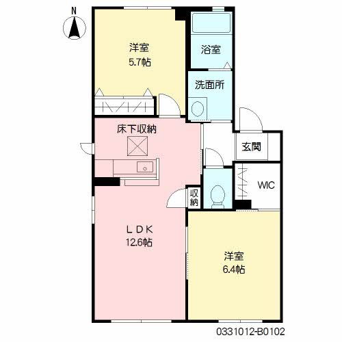 ヴィサージュ本城 B棟の間取り