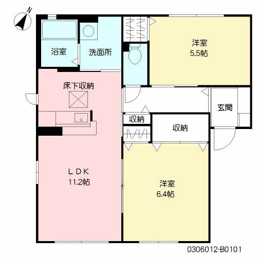 スクーデリア2006　B棟の間取り