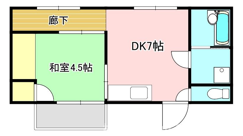 花田貸家の間取り