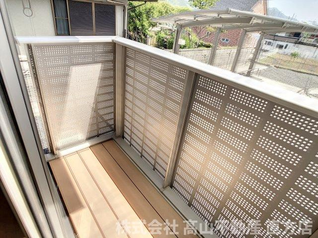 D-HOUSE A棟のバルコニー