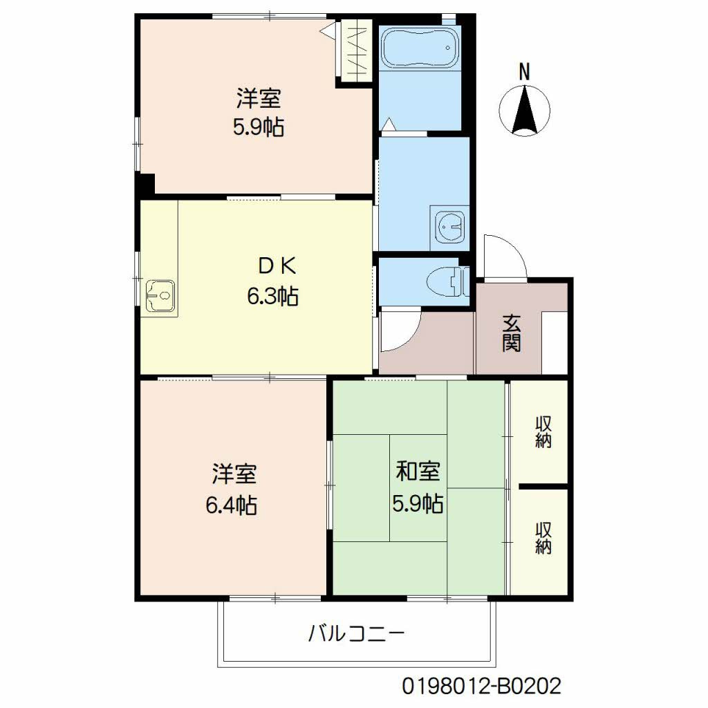 メゾン　リヴィエールBの間取り