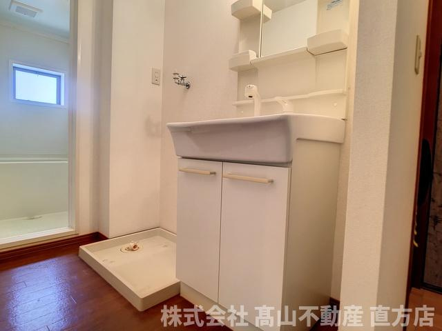 直方市大字植木のアパートの洗面所