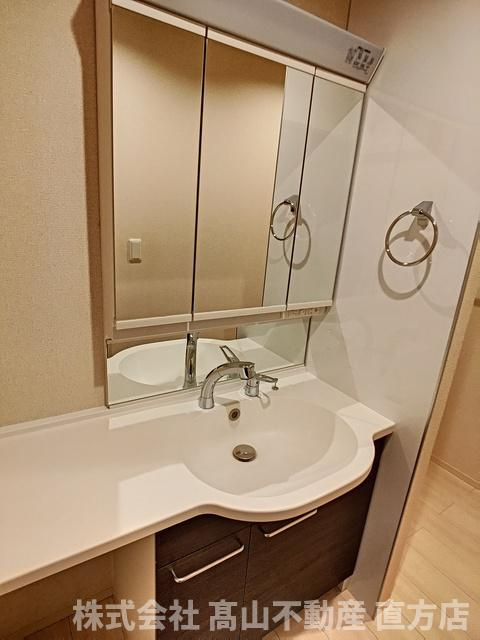 直方市大字植木のアパートの洗面所