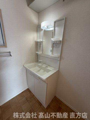 直方市大字感田のアパートの洗面所