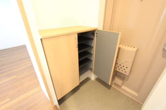 こだまハイツの玄関|便利な収納スペースです