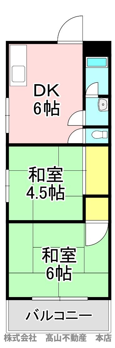 神谷ハイツの間取り