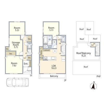 【参考プラン】 | 墨田区石原２丁目の売地 | ４LDK＋RB＋Pプラン　建物価格2200万円