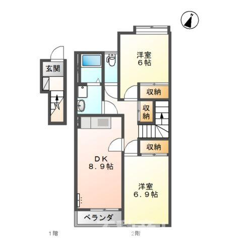 グランベル弐番館の間取り
