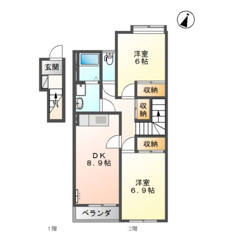 グランベル弐番館の間取り