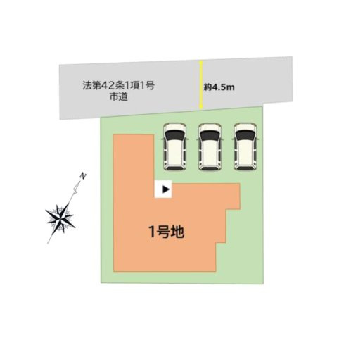 糟屋郡志免町別府東1丁目第1-1棟（1号棟）の区画図|配置図