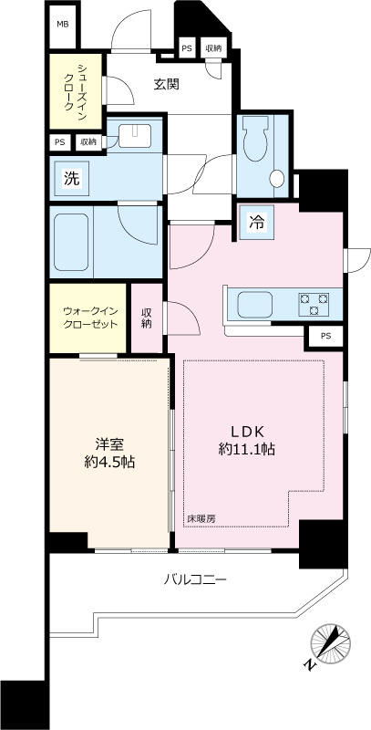 シティテラス文京小石川の間取り