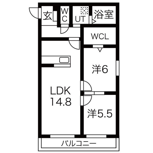 レーベンハート浄水 の間取り