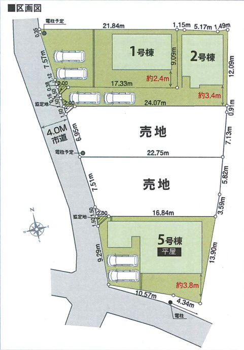 売新築戸建　富士市富士岡の区画図
