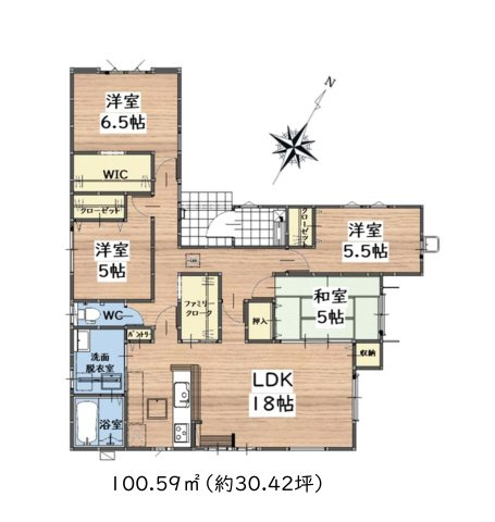 糟屋郡志免町別府東1丁目第1-1棟（1号棟）の区画図|配置図