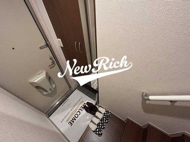 伊勢崎市宮子町のアパートの玄関