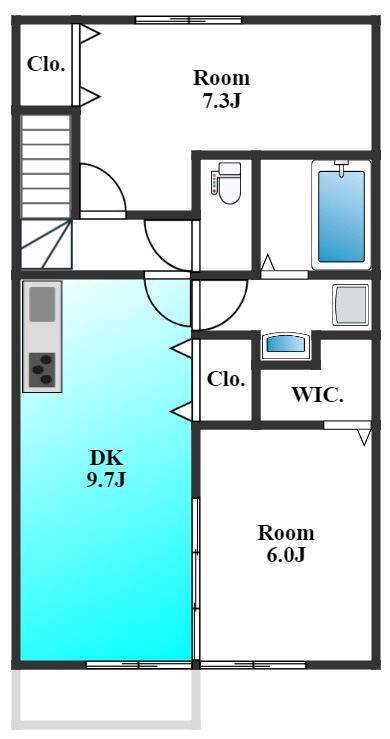 伊勢崎市宮子町のアパートの間取り