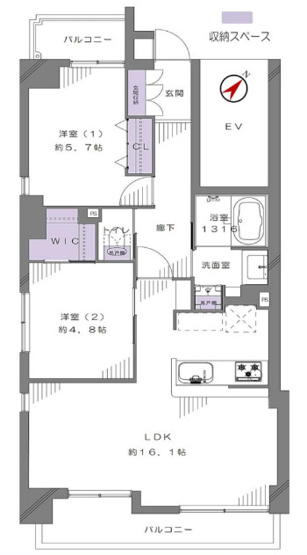 【間取り】 | ヴィルヌーブ入谷