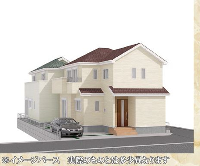 【外観パース】 | 静岡市葵区田町2丁目 新築一戸建て B号棟 | 外観パースです