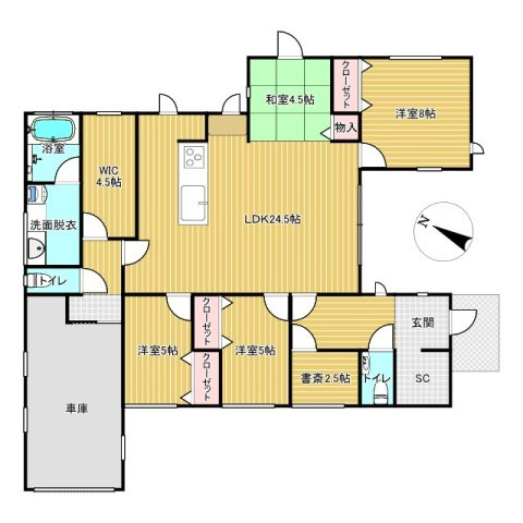 城里町大字石塚中古戸建の間取り