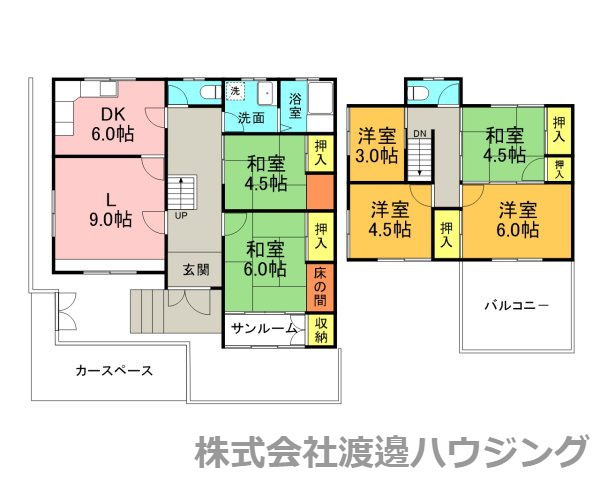 東大阪市南鴻池町２丁目一戸建の間取り