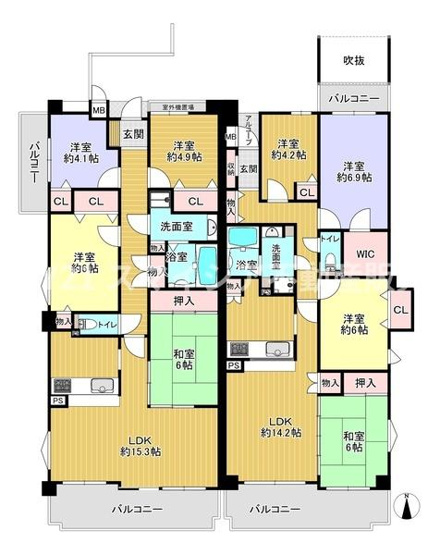 【間取り】 | 日興交野マンション（2戸）