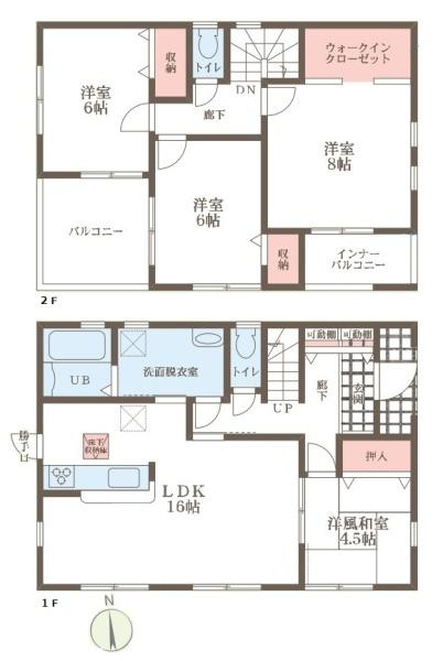 リーブルガーデン下三橋町 １号棟 ／新築一戸建の間取り