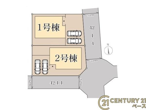 リーブルガーデン下三橋町 ２号棟 ／新築一戸建の区画図|■こちらの物件は２号棟です！■