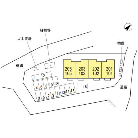 Ｄ－ｒｏｏｍ島西の区画図