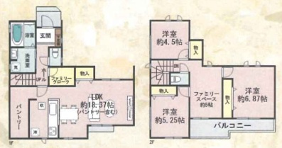山電東二見徒歩10分　駐車２台　魚住町西岡 A号地 新築戸建の間取り