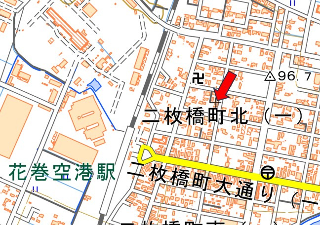 花巻市　1棟アパートの地図