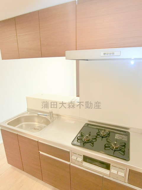 ラフィスタ鵜の木のキッチン|3口ガスグリル付カウンターキッチン　システムキッチン