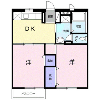 【間取り】 | アーバンハイツ岩崎Ｂ