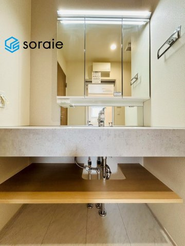 所沢市下富　新築戸建の独立洗面台|2/24　撮影