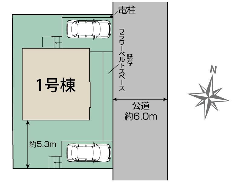 所沢市下富　新築戸建の区画図