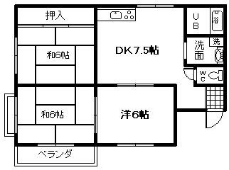 【間取り】 | 宇野ハイツ