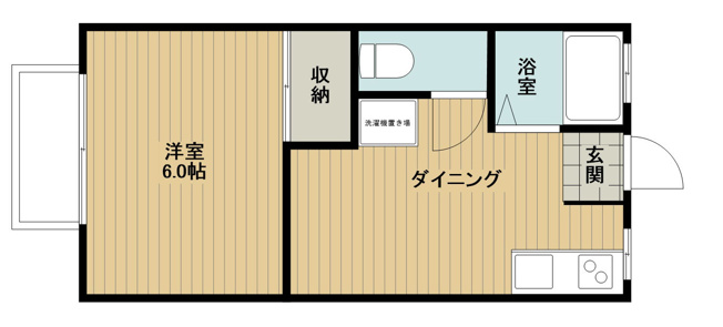 【間取り】 | ピースコート泉が丘C