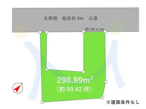 新潟市西区寺尾東3丁目の区画図