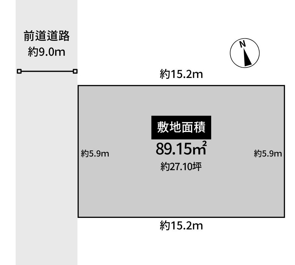 大阪市都島区都島本通5丁目の区画図