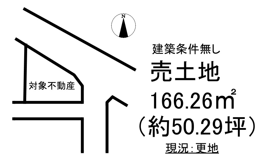 植田町中央三丁目 売土地の土地図