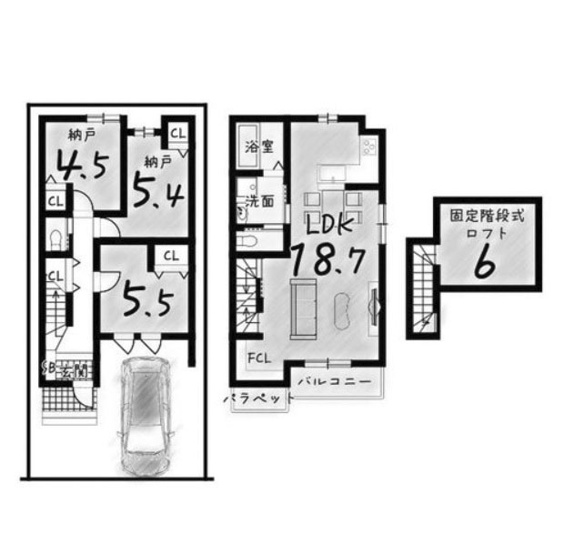 【間取り】 | 大原野東野町　新築一戸建