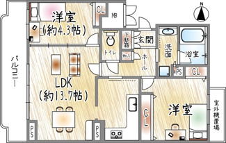 【間取り】 | 豊中上野西パークハウス | 間取