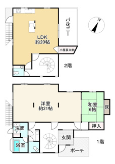 【間取り】 | 近江八幡市鷹飼町　中古戸建