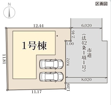【区画図】 | リーブルガーデン大和高田市中三倉堂１丁目 | 区画図