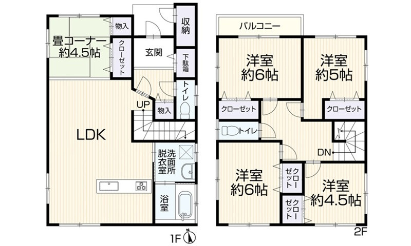 広島市西区井口４丁目　中古一戸建ての間取り